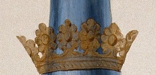 The Crown in The child pouring the black flask down the dragon