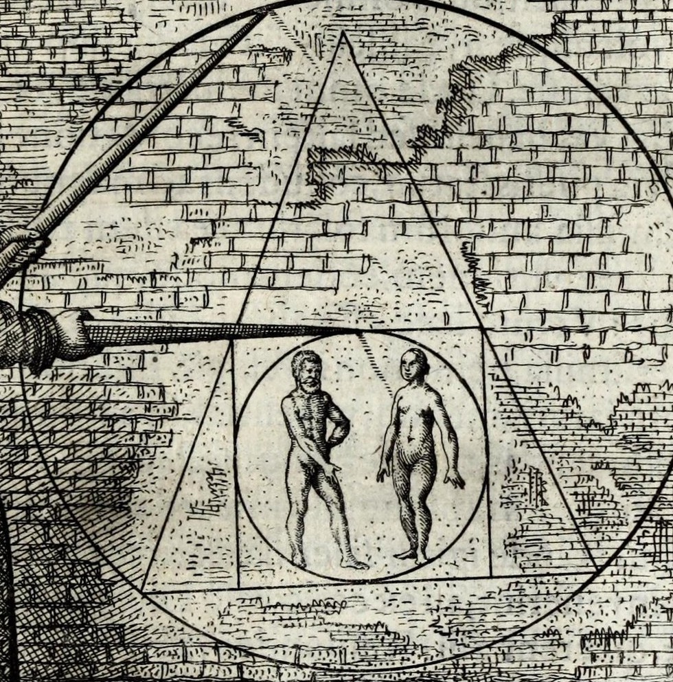 The Heavens in Fac ex mare & fœmina circulum, inde quadrangulum, hinc triangulum, fac circulum & habebis lap. Philosophorum