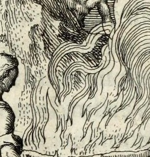 Fire in Ceres Triptolemum, Thetis Achillem, ut sub igne morari assuefecit, sic artifex lapidem