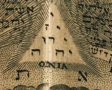The Divine in The Name in the pyramid, Christ in the sun, and the two commandments round the rim