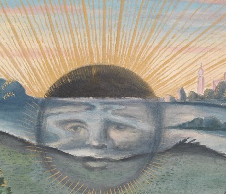 The Sun in The black sun over the blighted country
