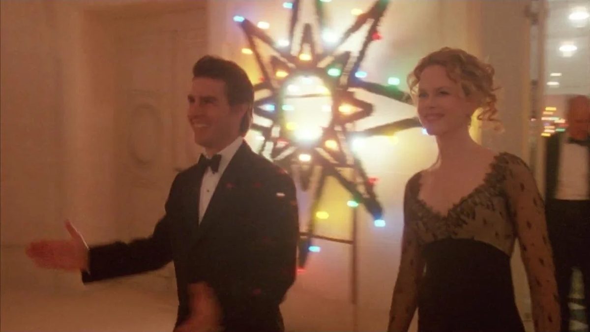 A large many-pointed electric star hung in the hall at the Ziegler party