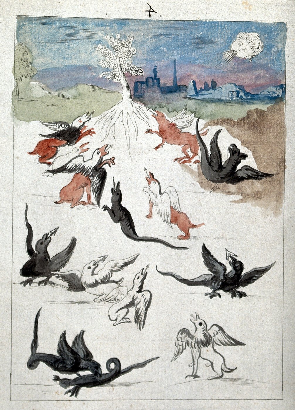 The Flowering Tree on the Mountain, with the Dragons and Griffons