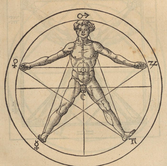 The Man in the Pentagram, Heinrich Cornelius Agrippa, 1533
