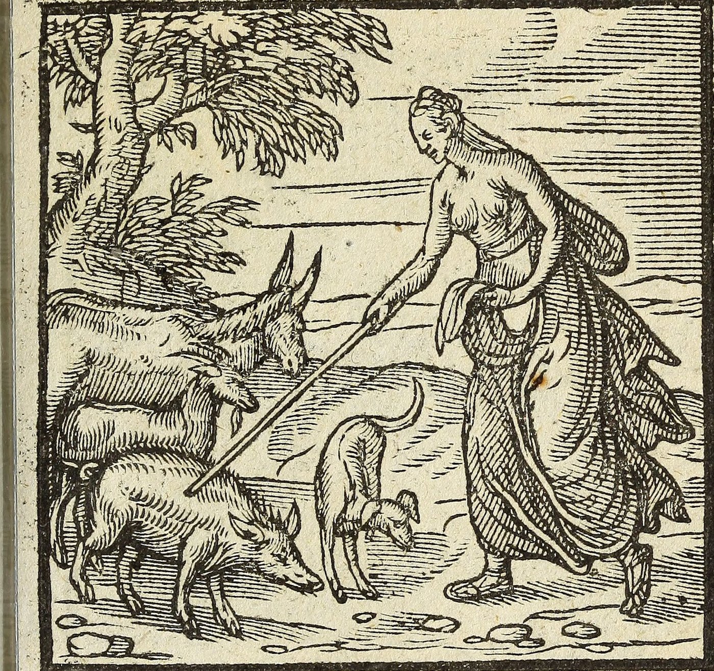 Cauendum à meretricibus, An unsigned block, for Andrea Alciato, 1648 printing, the emblems first published 1531