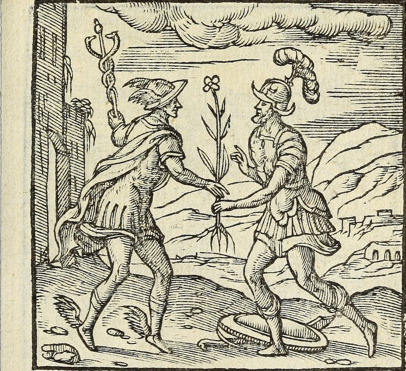 Facundia difficilis, An unsigned block, for Andrea Alciato, 1648 printing, the emblems first published 1531