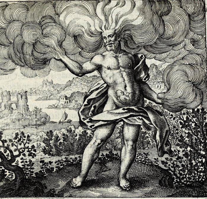 Portavit eum ventus in ventre suo, Matthaus Merian, attributed, for Michael Maier