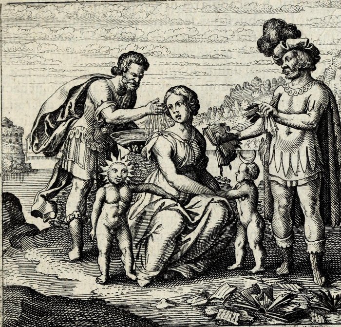 Dealbate Latonam & rumpite libros, Matthaus Merian, attributed, for Michael Maier