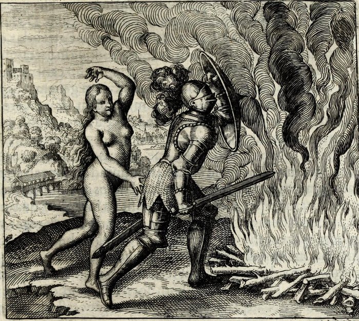 Naturam natura docet, debellet ut ignem, Matthaus Merian, attributed, for Michael Maier