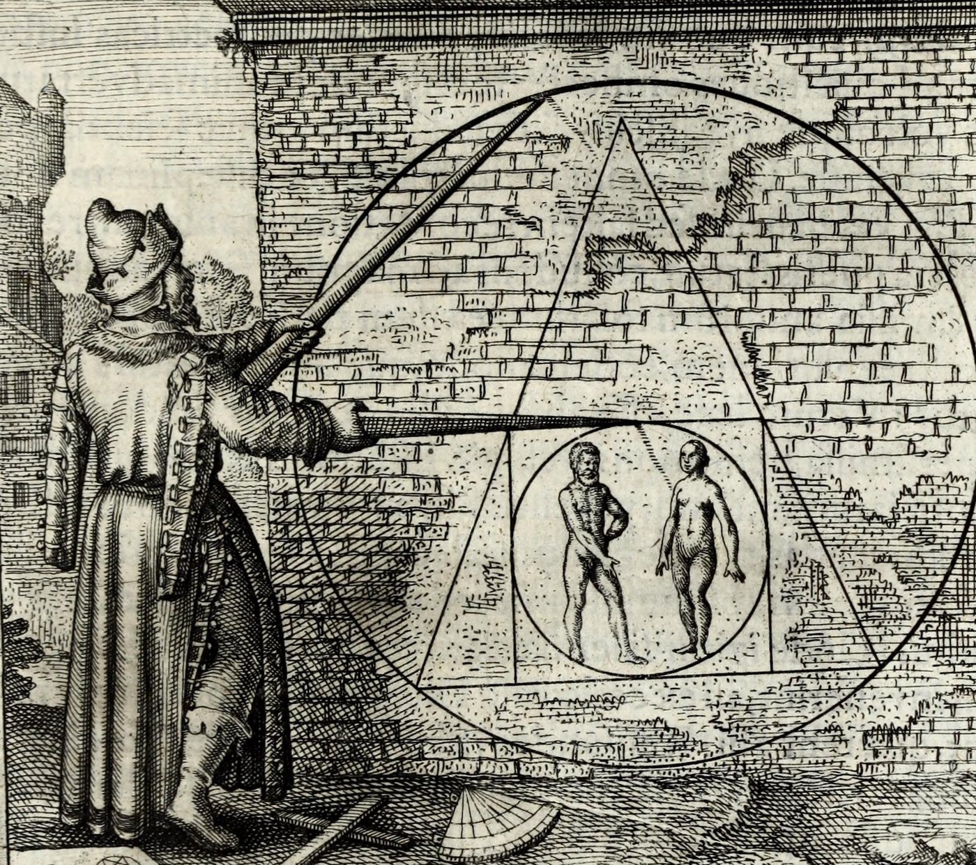 Fac ex mare & fœmina circulum, inde quadrangulum, hinc triangulum, fac circulum & habebis lap. Philosophorum