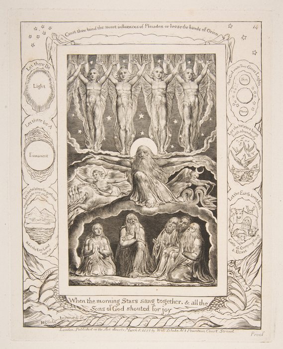 When the morning Stars sang together, William Blake, 1825