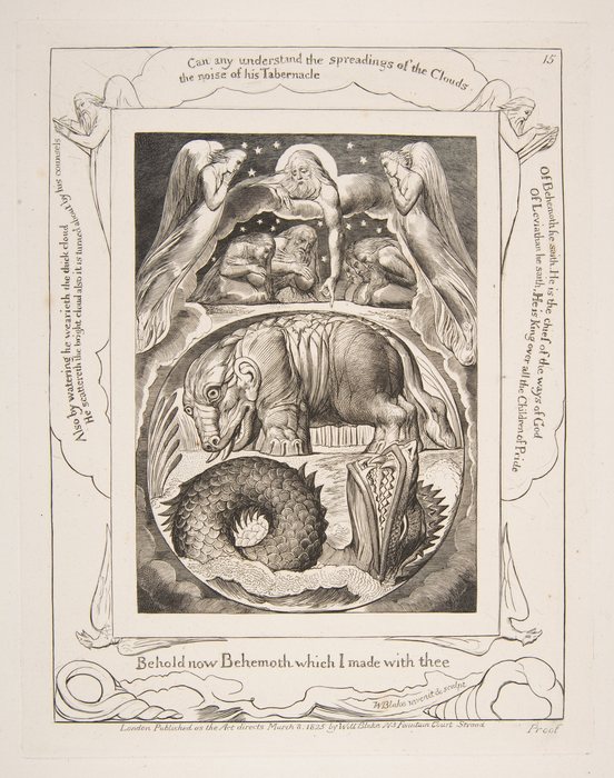 Behold now Behemoth which I made with thee, William Blake, 1825