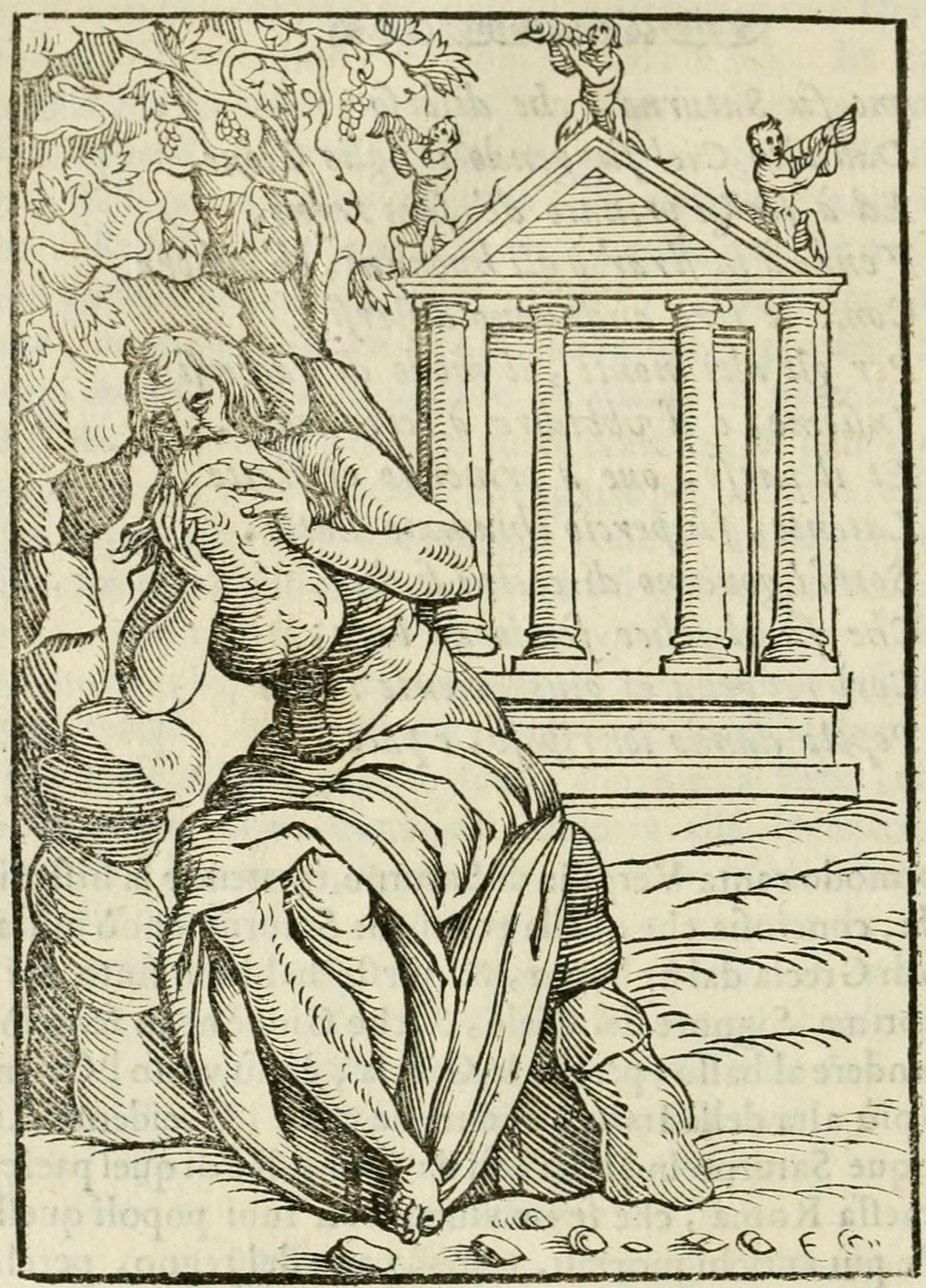 Saturn on Imagine di Saturno, ò del Tempo divoratore de suoi figliuoli, the rest of the plate faded