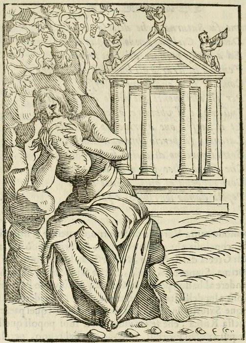 Imagine di Saturno, ò del Tempo divoratore de suoi figliuoli, An unsigned block, for Vincenzo Cartari and Lorenzo Pignoria, 1615, the edition revised by Lorenzo Pignoria