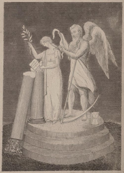 The Weeping Virgin, the Broken Column and Time, Jeremy L. Cross, compiler; engraved by Amos Doolittle, 1826 printing, first published 1819