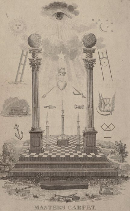 Master's Carpet, Jeremy L. Cross, compiler; engraved by Amos Doolittle, 1826 printing, first published 1819
