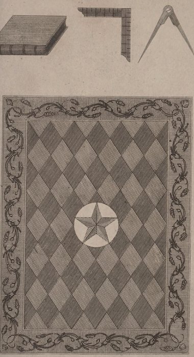The Mosaic Pavement and the Blazing Star, Jeremy L. Cross, compiler; engraved by Amos Doolittle, 1826 printing, first published 1819