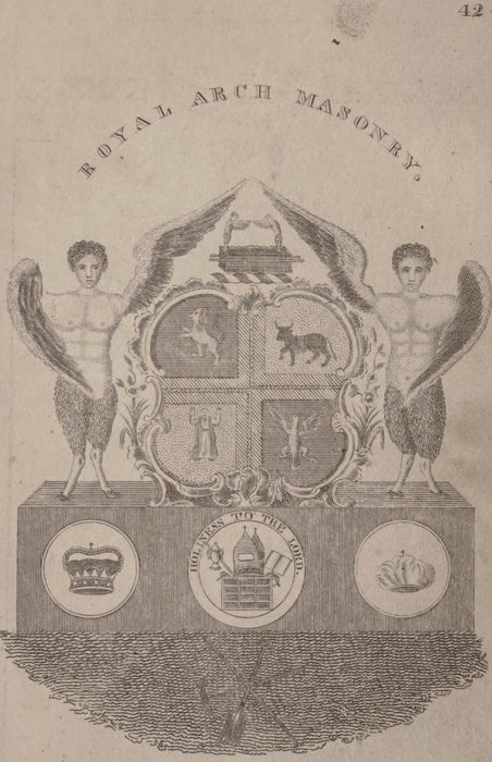 The Arms of Royal Arch Masonry, Jeremy L. Cross, compiler; engraved by Amos Doolittle, 1826 printing, first published 1819