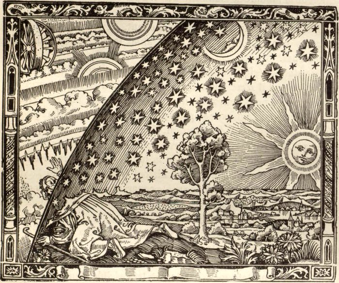 The Point Where the Sky and the Earth Touch, Hand not known, for Camille Flammarion, 1888