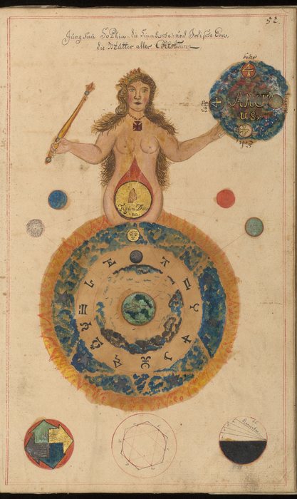 Jungfrau Sophia, the Virgin Wisdom, An unknown German hand, c. 1735