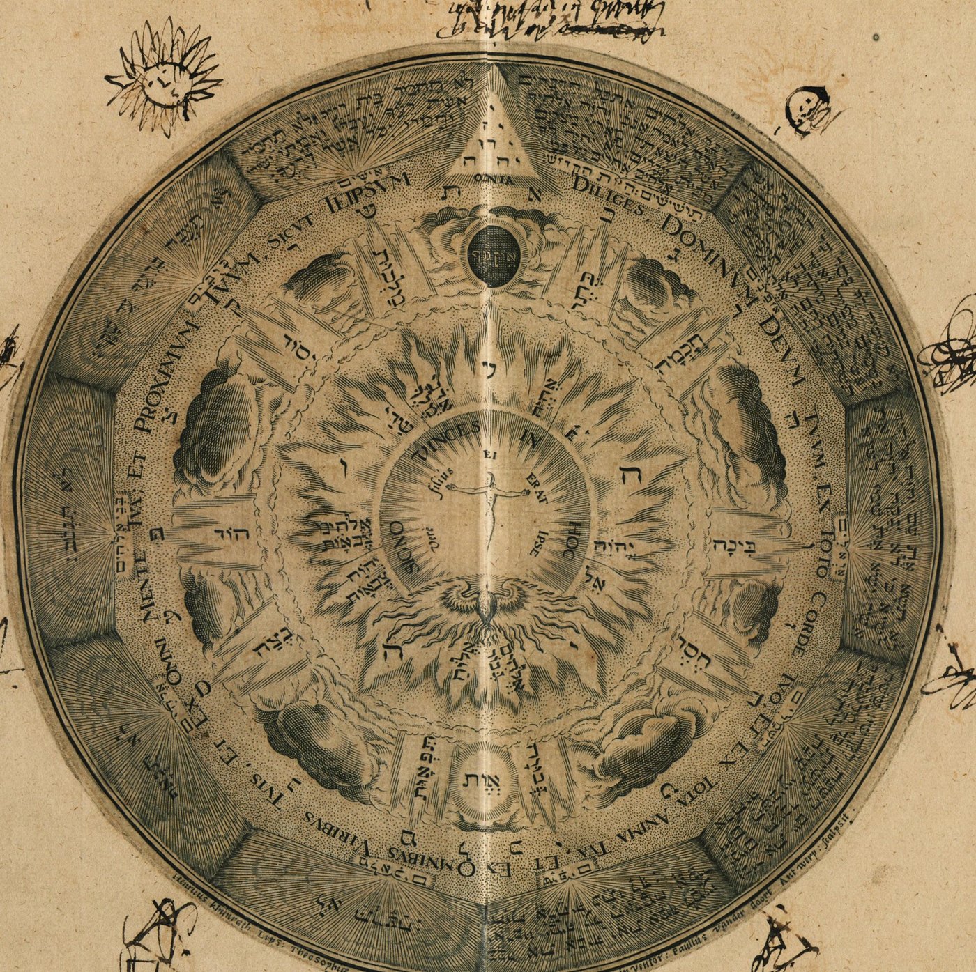 The great circular seal, with the sun at its heart