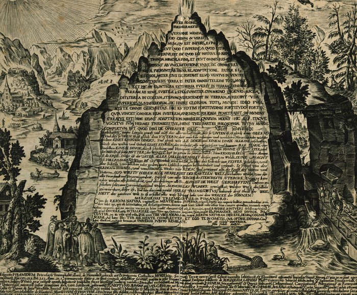Designatio Pyramidum Petrosarum Triumphalium, Heinrich Khunrath, designer, 1602 to 1609