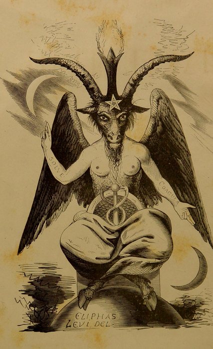 Baphomet, Éliphas Lévi, 1856, this printing 1861