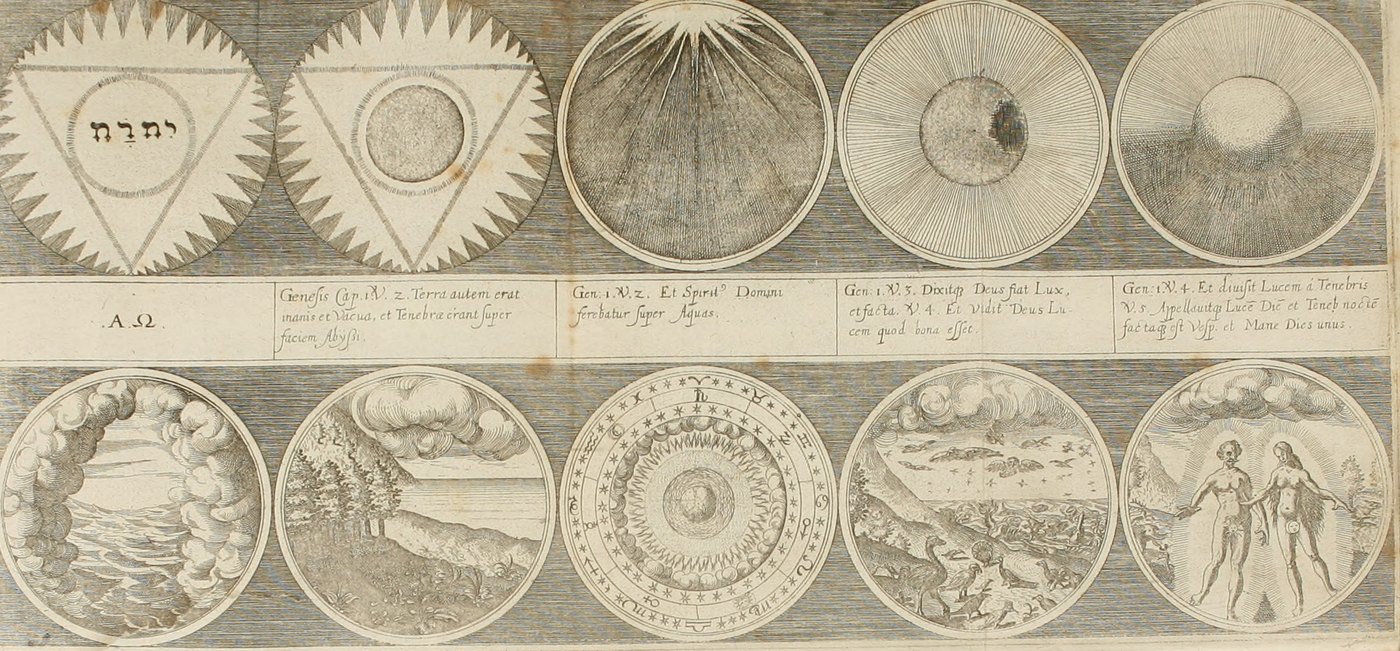 Creation in ten roundels, with Ripley’s prologue beneath